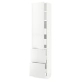 SEKTION / MAXIMERA High cab w door/2 fronts/4 drawers, white/Ringhult white, 18x15x80 "