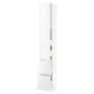 SEKTION / MAXIMERA High cab w door/2 fronts/4 drawers, white/Ringhult white, 15x15x90 "
