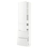 SEKTION / MAXIMERA High cab w door/2 fronts/4 drawers, white/Ringhult white, 24x15x90 "