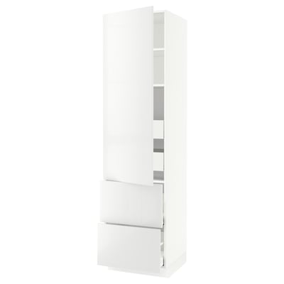 SEKTION / MAXIMERA High cab w door/2 fronts/4 drawers, white/Ringhult white, 24x24x90 "