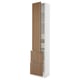 SEKTION / MAXIMERA High cab w door/2 fronts/4 drawers, white/Tistorp brown walnut effect, 18x15x90 "