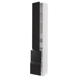 SEKTION / MAXIMERA High cab w door/2 fronts/4 drawers, white/Upplöv matt anthracite, 15x15x90 "