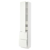 SEKTION / MAXIMERA High cab w door/2 fronts/4 drawers, white/Vallstena white, 18x15x90 "
