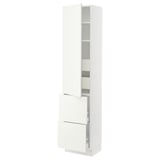 SEKTION / MAXIMERA High cab w door/2 fronts/4 drawers, white/Vallstena white, 18x15x80 "