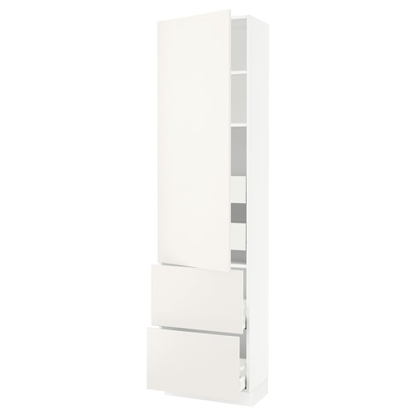 SEKTION / MAXIMERA High cab w door/2 fronts/4 drawers, white/Veddinge white, 24x15x90 "