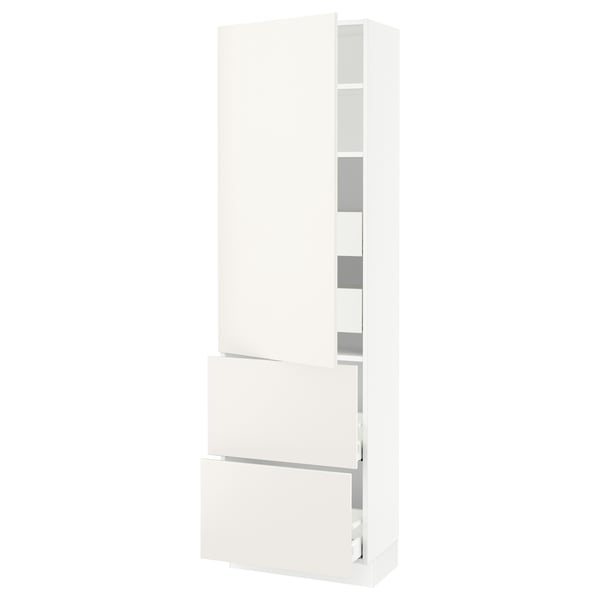 SEKTION / MAXIMERA High cab w door/2 fronts/4 drawers, white/Veddinge white, 24x15x80 "