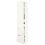 SEKTION / MAXIMERA High cab w door/2 fronts/4 drawers, white/Veddinge white, 18x24x90 "