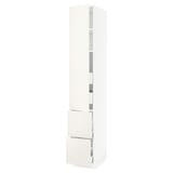 SEKTION / MAXIMERA High cab w door/2 fronts/4 drawers, white/Veddinge white, 15x24x90 "