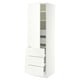 SEKTION / MAXIMERA High cab w door/3 fronts/5 drawers, white/Aspudden matt white, 24x24x80 "