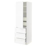 SEKTION / MAXIMERA High cab w door/3 fronts/5 drawers, white Enköping/white wood effect, 24x24x80 "