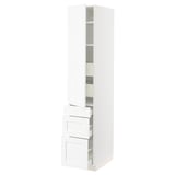 SEKTION / MAXIMERA High cab w door/3 fronts/5 drawers, white Enköping/white wood effect, 15x24x80 "