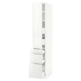 SEKTION / MAXIMERA High cab w door/3 fronts/5 drawers, white/Ringhult white, 15x24x80 "