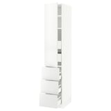 SEKTION / MAXIMERA High cab w door/3 fronts/5 drawers, white/Ringhult white, 15x24x80 "