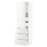 SEKTION / MAXIMERA High cab w door/3 fronts/5 drawers, white/Ringhult white, 24x24x80 "