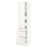 SEKTION / MAXIMERA High cab w door/3 fronts/5 drawers, white/Veddinge white, 18x24x80 "