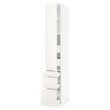 SEKTION / MAXIMERA High cab w door/3 fronts/5 drawers, white/Veddinge white, 15x24x90 "