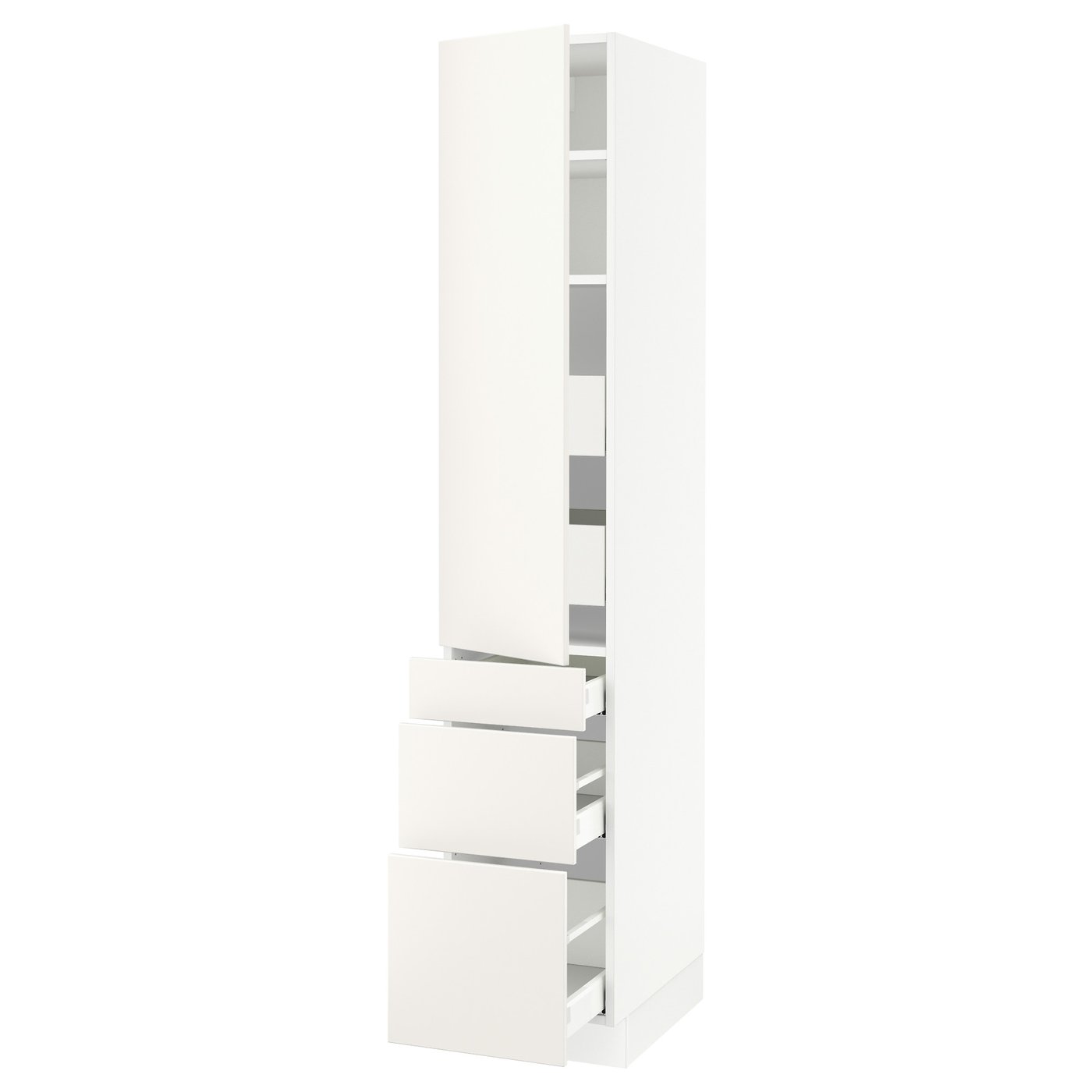 SEKTION / MAXIMERA high cab w door/3 fronts/5 drawers, white