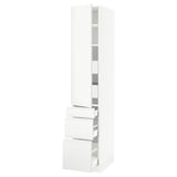 SEKTION / MAXIMERA High cab w door/3 fronts/5 drawers, white/Voxtorp matt white, 15x24x80 "