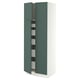 SEKTION / MAXIMERA High cabinet w 4 doors/5 drawers, white/Aspudden dark gray-green, 30x24x80 "