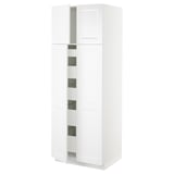 SEKTION / MAXIMERA High cabinet w 4 doors/5 drawers, white/Axstad matt white, 30x24x80 "