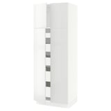 SEKTION / MAXIMERA High cabinet w 4 doors/5 drawers, white/Ringhult white, 30x24x80 "