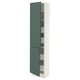 SEKTION / MAXIMERA High cb w 2 doors/shelves/4 drawers, white/Aspudden dark gray-green, 18x15x80 "