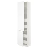 SEKTION / MAXIMERA High cb w 2 doors/shelves/4 drawers, white/Axstad matt white, 24x15x90 "
