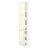SEKTION / MAXIMERA High cb w 2 doors/shelves/4 drawers, white/Bodbyn off-white, 18x15x90 "