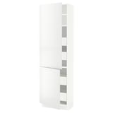 SEKTION / MAXIMERA High cb w 2 doors/shelves/4 drawers, white/Ringhult white, 24x15x80 "