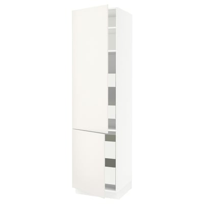 SEKTION / MAXIMERA High cb w 2 doors/shelves/4 drawers, white/Veddinge white, 24x24x90 "