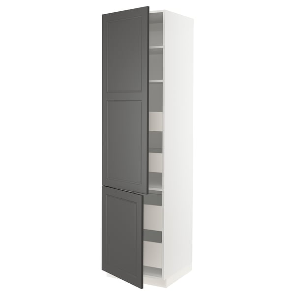 Sektion Maximera High Cabinet W 2 Doors 4 Drawers White