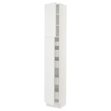 SEKTION / MAXIMERA High cb w 2 doors/shelves/5 drawers, white/Axstad matt white, 15x15x90 "