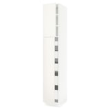 SEKTION / MAXIMERA High cb w 2 doors/shelves/5 drawers, white/Veddinge white, 15x24x90 "