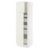 SEKTION / MAXIMERA High cb w 2 doors/shelves/5 drawers, white/Veddinge white, 24x24x80 "