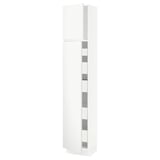 SEKTION / MAXIMERA High cb w 2 doors/shelves/5 drawers, white/Voxtorp matt white, 15x15x80 "