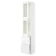 SEKTION / MAXIMERA High cb w 2 glass drs/2 drawers, white/Axstad matt white, 18x15x90 "