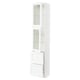 SEKTION / MAXIMERA High cb w 2 glass drs/2 drawers, white Enköping/white wood effect, 18x15x90 "