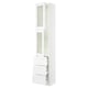 SEKTION / MAXIMERA High cb w 2 glass drs/3 drawers, white/Axstad matt white, 18x15x90 "