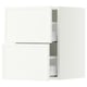 SEKTION / MAXIMERA Wall cabinet with 2 drawers, white/Aspudden matt white, 15x15x20 "