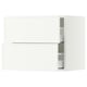 SEKTION / MAXIMERA Wall cabinet with 2 drawers, white/Aspudden matt white, 24x15x20 "