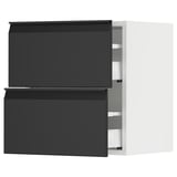SEKTION / MAXIMERA Wall cabinet with 2 drawers, white/Upplöv matt anthracite, 18x15x20 "