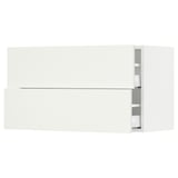 SEKTION / MAXIMERA Wall cabinet with 2 drawers, white/Vallstena white, 36x15x20 "