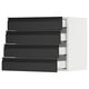 SEKTION / MAXIMERA Wall cabinet with 4 drawers, white/Upplöv matt anthracite, 24x15x20 "