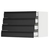 SEKTION / MAXIMERA Wall cabinet with 4 drawers, white/Upplöv matt anthracite, 30x15x20 "