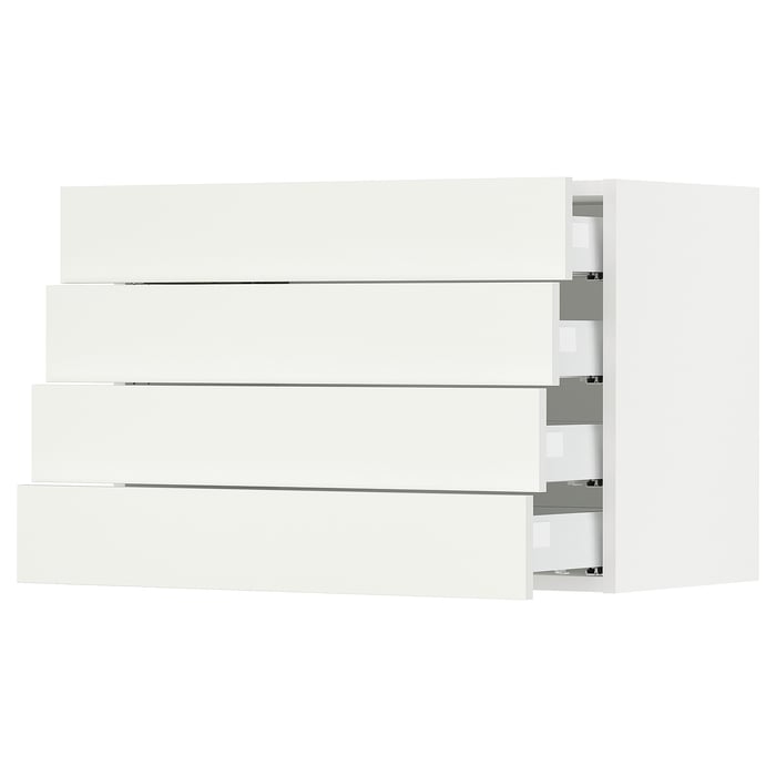 SEKTION / MAXIMERA wall with 4 drawers, white/Vallstena white