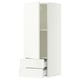 SEKTION / MAXIMERA Wall cabinet with door/2 drawers, white/Aspudden matt white, 15x15x40 "
