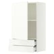 SEKTION / MAXIMERA Wall cabinet with door/2 drawers, white/Aspudden matt white, 24x15x40 "