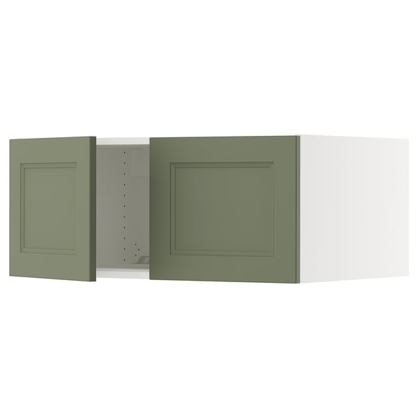 SEKTION Top cab f fridge/freezer w 2 doors, white/Axstad gray-green, 36x24x15 "