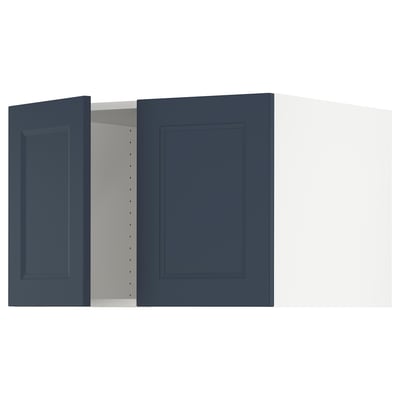 SEKTION Top cab f fridge/freezer w 2 doors, white Axstad/matte blue, 30x24x20 "