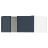 SEKTION Top cab f fridge/freezer w 2 doors, white Axstad/matte blue, 36x24x15 "